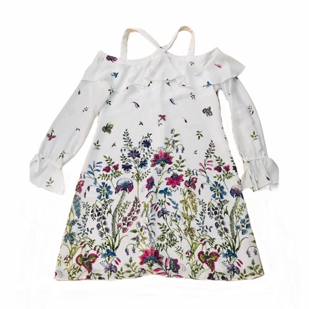 W by Worth floral cold shoulder midi dress